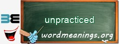WordMeaning blackboard for unpracticed
